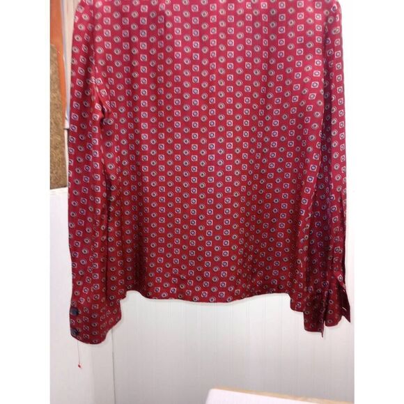 Vintage Fred Rothschild silky button down blouse, cropped size M - Picture 5 of 6